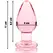 Ibiza Nebula Series Model 3 Intimate Glass Plug Pink 11cm O5cm Borosilicate