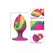 CalExotics Cheeky Large Plug Tie-Dye Silicone, Suction Cup, 9 cm