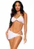 Elegant Moments Mesh Bra Top Set with Rhinestone Accents & Sarong, 3-Piece