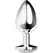 OHMAMA Anal Plug L Aluminum with Decorative Crystal 4x9cm