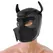 Darkness Neoprene Dog Mask L - Adjustable Removable Muzzle Black/Red