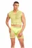 RAINBOW PARTY NET-BULA 3 PCS SET Yellow L/XL - Vibrant Mesh Outfit
