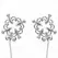 KINK Metal Flower Adjustable Nipple Clamps with Decorative Chain - Silver Finish