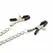 OHMAMA Fetish Adjustable Metal Nipple Clamp Set with Chains, 4-Piece