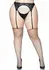 Leg Avenue Brielle Rhinestone Fishnet Stockings Plus Size Black