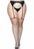 Leg Avenue Brielle Rhinestone Fishnet Stockings Plus Size Black