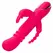 CalExotics Jack Rabbit Signature Heated Silicone Triple Fantasy Pink