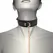 Coquette Chic Desire Vegan Leather Collar with Metal Chain, Black