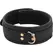 Coquette Chic Desire Vegan Leather Collar with Metal Chain, Black