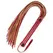 Fetish Submissive Dark Room Vegan Leather Whip 28cm - Durable Neoprene Handle