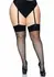 Leg Avenue Plus Elastane Fishnet Stockings Wide-Band Black 714718531335
