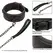CalExotics Nocturnal Leather Adjustable Collar & Leash Black
