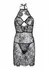 Dreamgirl Scalloped Lace Chemise Dress with Adjustable Straps Black L