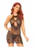 Dreamgirl 11245 Lace Chemise Dress with Scalloped Details Black M