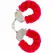TOYJOY Furry Fun Cuffs Red - Padded Restraint System with Keys