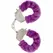 TOYJOY Furry Fun Cuffs Purple - Soft Plush Restraint System with Keys