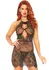 Dreamgirl Dress with Scalloped Lace Keyhole & Adjustable Straps Black XL