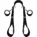 Fetish Submissive Neoprene-Lined Adjustable Restraint System Black