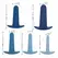 CalExotics They-Ology 5-Piece Silicone Wearable Anal Training Kit