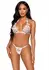 Sheer Bra Top and String Set with Butterfly Detail, Adjustable Straps M