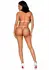 Sheer Bra Top and String Set with Butterfly Detail, Adjustable Straps S