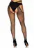 Leg Avenue Ariella Fishnet Suspender Hose Scalloped Design Black