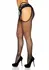 Leg Avenue Ariella Fishnet Suspender Hose Scalloped Design Black
