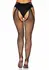 Leg Avenue Ariella Fishnet Suspender Hose Scalloped Design Black