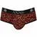 ANAIS Men TRIBAL Bikini Jockstrap XL - Red Microfiber, Animal Print