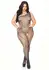 Асиметричен бодистокинг с мрежа, черен, XL/2XL