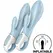 Satisfyer Air Pump Bunny 1 Inflatable Dual-Action System Blue Silicone