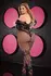 LAPDANCE Off-the-Shoulder Lace Bodystocking Black QS - Floral Mesh Design