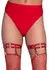Leg Avenue Studded Thigh High Garter Mini Hearts Red Adjustable