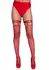 Leg Avenue Studded Thigh High Garter Mini Hearts Red Adjustable