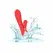 CalExotics Palisades Passion Red Heated Silicone Massager 11.5cm