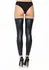 Leg Avenue Wetlook Footless Lace Up Thigh Highs Black S/M