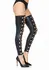 Leg Avenue Wetlook Footless Lace Up Thigh Highs Black S/M