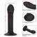 CalExotics Silicone Curved Intimate Device with Suction Base, Black