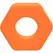 CalExotics Alpha Prolong Liquid Silicone Hexagonal Ring Orange 2 cm