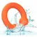 CalExotics Alpha Dual Support Ring Orange - Flexible Liquid Silicone, 3.75 cm
