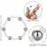 CalExotics Steel Beaded Silicone Performance Ring XL, 5 cm, Black