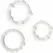 Seven Creations Set of 3 Transparent Silicone Comfort Rings, 21-24mm