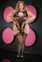 LAPDANCE Fancy Suspender Bodystocking Black Diamond Pattern QS
