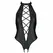 PASSION Nancy Eco Leather Black Body L/XL - Modern Strappy Design