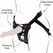 Get Real Pleasure Harness Black - Adjustable Comfort System, 3 Silicone Rings