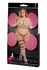 Lapdance 3 PCS Crop Top, G-String & Thigh High Set Grey, QS - Mesh Design
