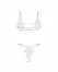 Obsessive Luise Sublim 2-Piece White Lingerie Set with Lace Accents