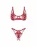 Obsessive Luise Sublim 2-Piece Lingerie Set Red Lace Adjustable
