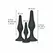 ToyJoy Curvy Companions 3-Piece Anal Plug Set Black Silicone Ergonomic