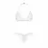 Obsessive Weddya 3-Piece Lingerie Set White - Elegant Mesh & Lace Design
